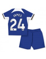 Chelsea Reece James #24 Domácí dres pro děti 2023-24 Krátký Rukáv (+ trenýrky)
